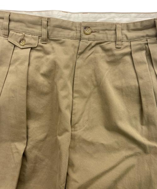 STUDIO NICHOLSON（スタジオ ニコルソン）STUDIO NICHOLSON (スタジオ ニコルソン) 【別注】STUDIO NICHOLSON / ALVY DOUBLE PLEAT PANT / ダブルプリーツパンツ ベージュ サイズ:XLの古着・服飾アイテム