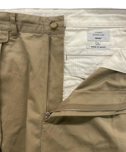 STUDIO NICHOLSON（スタジオ ニコルソン）STUDIO NICHOLSON (スタジオ ニコルソン) 【別注】STUDIO NICHOLSON / ALVY DOUBLE PLEAT PANT / ダブルプリーツパンツ ベージュ サイズ:XLの古着・服飾アイテム