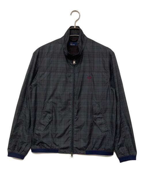 FRED PERRY（フレッドペリー）FRED PERRY (フレッドペリー) Print Harrington JKT グリーン サイズ:Mの古着・服飾アイテム