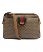 GUCCIグッチ）の古着「OLD GUCCI マイクロGG シェリーライン ショルダーバッグ」｜ベージュ