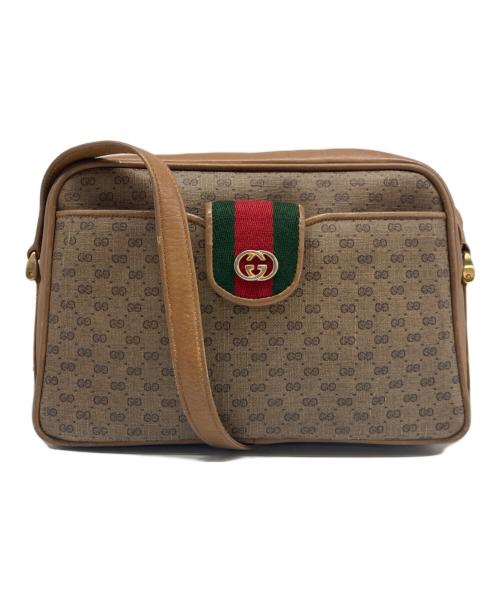 GUCCI（グッチ）GUCCI (グッチ) OLD GUCCI マイクロGG シェリーライン ショルダーバッグ ベージュの古着・服飾アイテム
