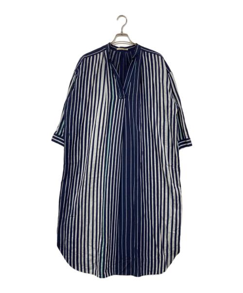 ne quittez pas（ヌキテパ）ne quittez pas (ヌキテパ) ストライプワンピース ネイビー サイズ:Fの古着・服飾アイテム