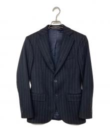 GIAN RICCARDO RAGUSO（ジャンリッカルド ラグーゾ）の古着「ウール2Bジャケット ストライプ」｜ネイビー