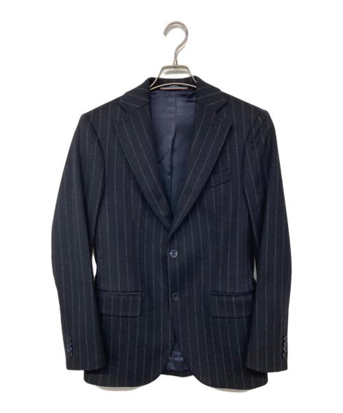 GIAN RICCARDO RAGUSO（ジャンリッカルド ラグーゾ）GIAN RICCARDO RAGUSO (ジャンリッカルド ラグーゾ) ウール2Bジャケット ストライプ ネイビー サイズ:44の古着・服飾アイテム