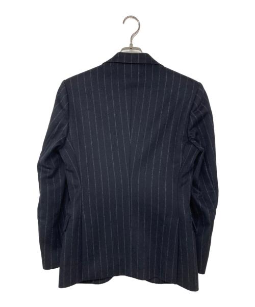 GIAN RICCARDO RAGUSO（ジャンリッカルド ラグーゾ）GIAN RICCARDO RAGUSO (ジャンリッカルド ラグーゾ) ウール2Bジャケット ストライプ ネイビー サイズ:44の古着・服飾アイテム
