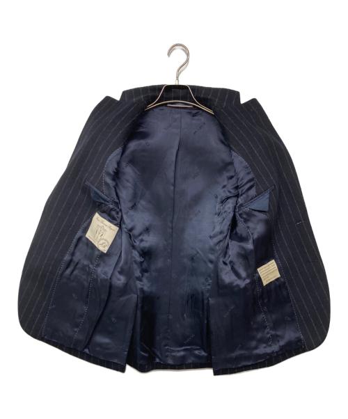 GIAN RICCARDO RAGUSO（ジャンリッカルド ラグーゾ）GIAN RICCARDO RAGUSO (ジャンリッカルド ラグーゾ) ウール2Bジャケット ストライプ ネイビー サイズ:44の古着・服飾アイテム