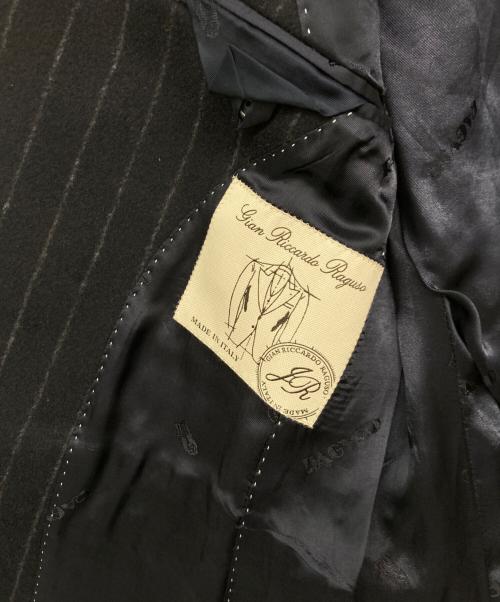 GIAN RICCARDO RAGUSO（ジャンリッカルド ラグーゾ）GIAN RICCARDO RAGUSO (ジャンリッカルド ラグーゾ) ウール2Bジャケット ストライプ ネイビー サイズ:44の古着・服飾アイテム