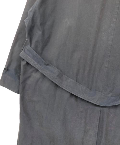 LE（エルイー）LE (エルイー) コットンギャバステンカラーコート ネイビー サイズ:２の古着・服飾アイテム