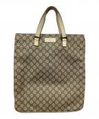 GUCCIグッチ）の古着「グッチ GGスプリーム トートバッグ」｜ベージュ