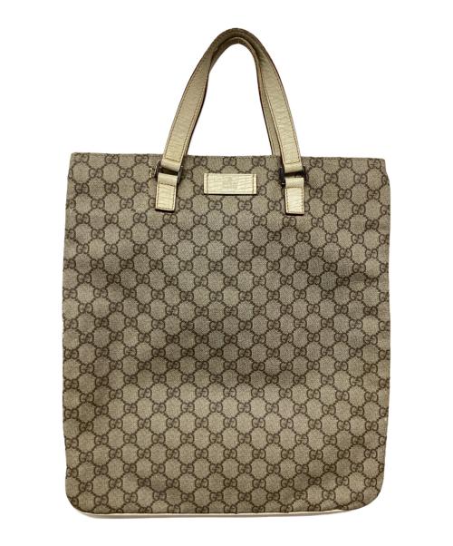GUCCI（グッチ）GUCCI (グッチ) グッチ GGスプリーム トートバッグ ベージュの古着・服飾アイテム