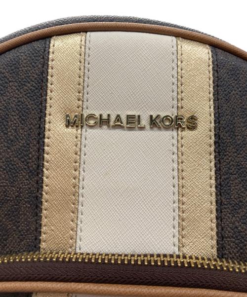 MICHAEL KORS（マイケル・コース）MICHAEL KORS (マイケル・コース) MK柄バックパック リュック ブラウンの古着・服飾アイテム