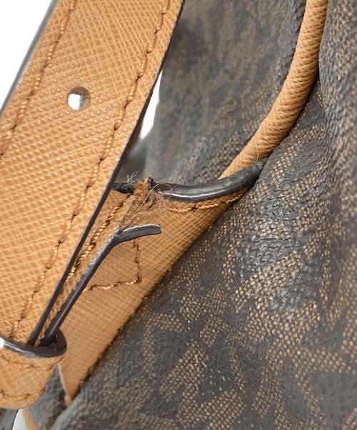 MICHAEL KORS（マイケル・コース）MICHAEL KORS (マイケル・コース) MK柄バックパック リュック ブラウンの古着・服飾アイテム