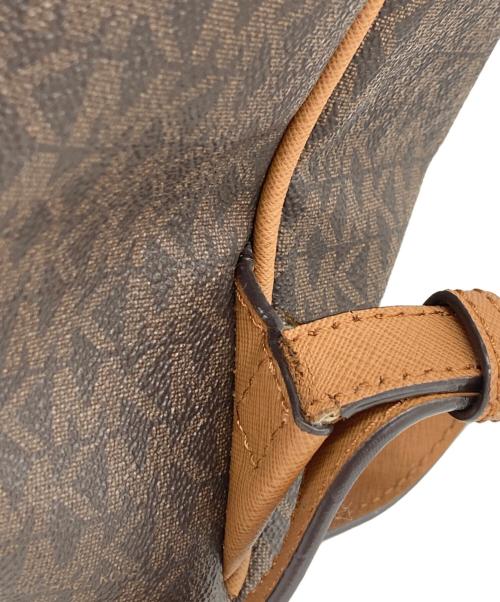 MICHAEL KORS（マイケル・コース）MICHAEL KORS (マイケル・コース) MK柄バックパック リュック ブラウンの古着・服飾アイテム