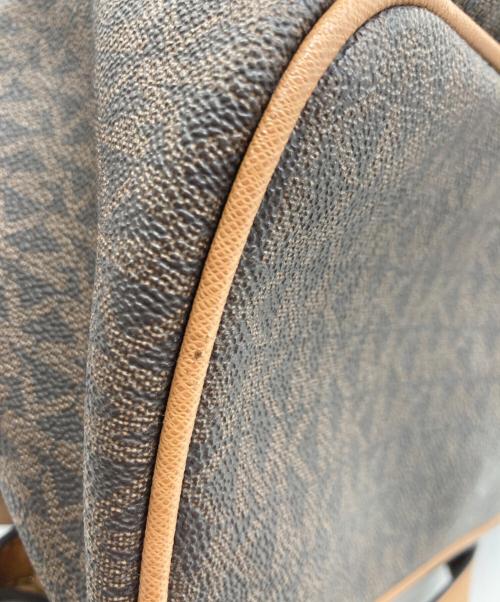 MICHAEL KORS（マイケル・コース）MICHAEL KORS (マイケル・コース) MK柄バックパック リュック ブラウンの古着・服飾アイテム