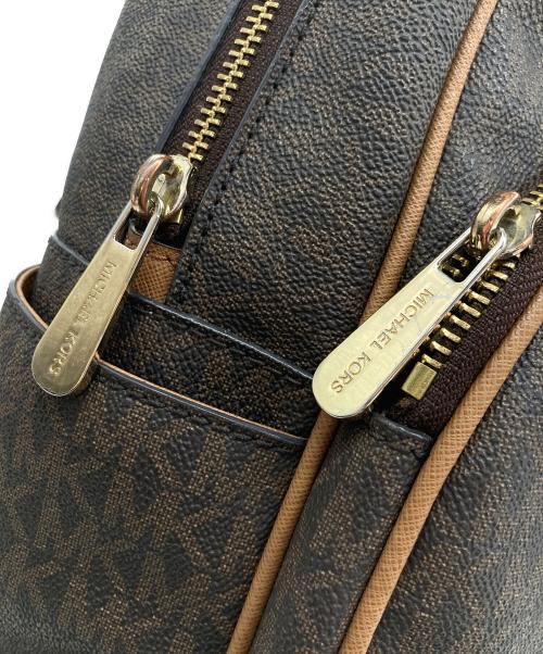 MICHAEL KORS（マイケル・コース）MICHAEL KORS (マイケル・コース) MK柄バックパック リュック ブラウンの古着・服飾アイテム