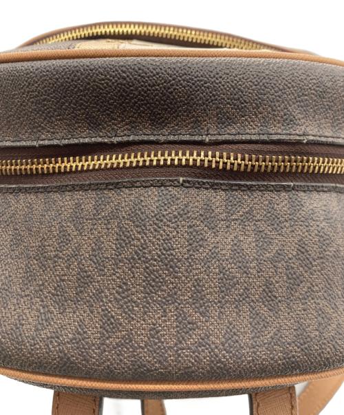MICHAEL KORS（マイケル・コース）MICHAEL KORS (マイケル・コース) MK柄バックパック リュック ブラウンの古着・服飾アイテム