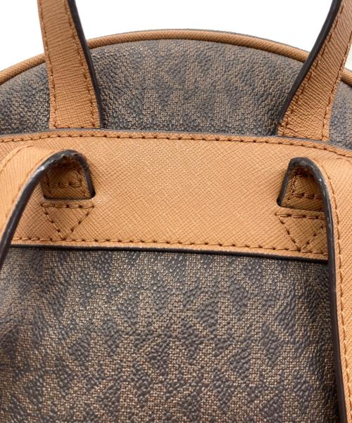 MICHAEL KORS（マイケル・コース）MICHAEL KORS (マイケル・コース) MK柄バックパック リュック ブラウンの古着・服飾アイテム