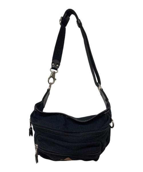 IL BISONTE（イル ビゾンテ）IL BISONTE (イル ビゾンテ) レザーパイピングボディバッグ ブラックの古着・服飾アイテム