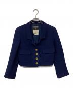CHANELシャネル）の古着「ココボタンツイードジャケット 93P」｜ネイビー