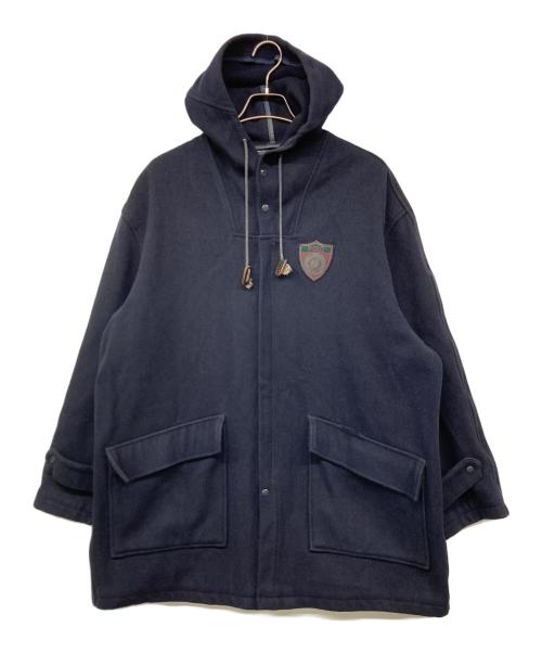 POLO RALPH LAUREN（ポロ・ラルフローレン）POLO RALPH LAUREN (ポロ・ラルフローレン) 90`sウールフーデッドコート ネイビー サイズ:Mの古着・服飾アイテム