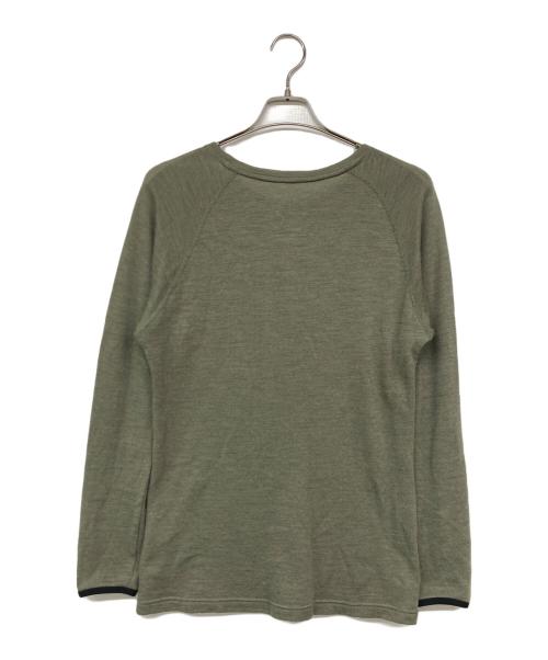 山と道（ヤマトミチ）山と道 (ヤマトミチ) DF MESH MERINO LONG SLEEVE オリーブ サイズ:Lの古着・服飾アイテム