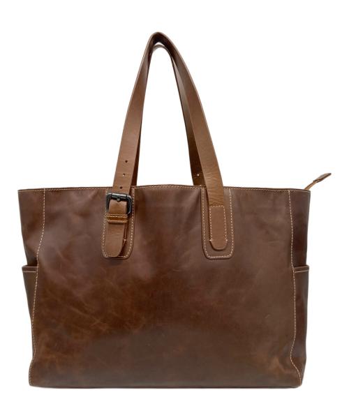 MORAL CODE（モラルコード）MORAL CODE (モラルコード) レザートートバッグ ブラウンの古着・服飾アイテム