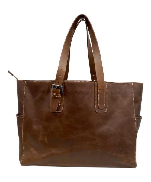 MORAL CODE（モラルコード）MORAL CODE (モラルコード) レザートートバッグ ブラウンの古着・服飾アイテム