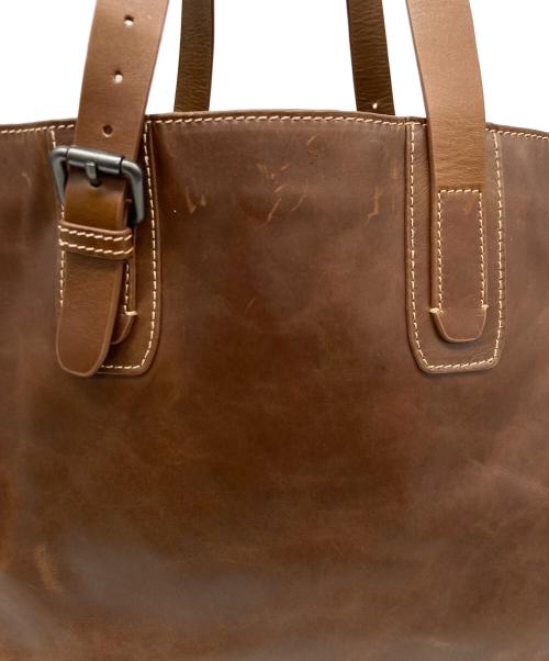 MORAL CODE（モラルコード）MORAL CODE (モラルコード) レザートートバッグ ブラウンの古着・服飾アイテム