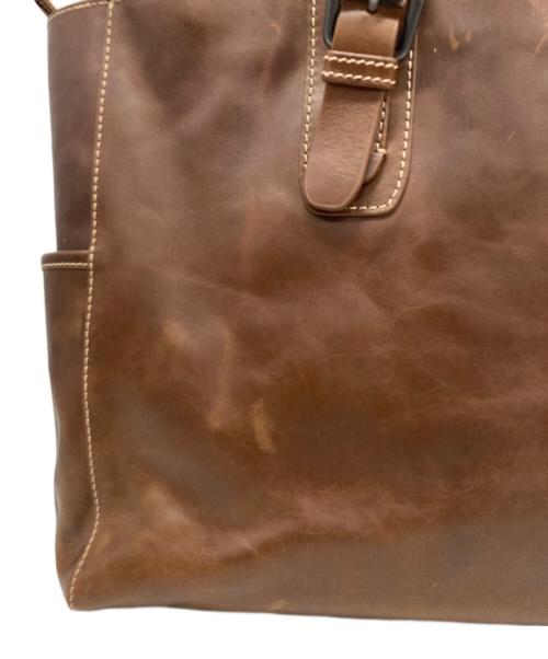 MORAL CODE（モラルコード）MORAL CODE (モラルコード) レザートートバッグ ブラウンの古着・服飾アイテム