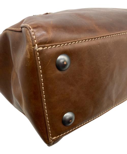 MORAL CODE（モラルコード）MORAL CODE (モラルコード) レザートートバッグ ブラウンの古着・服飾アイテム