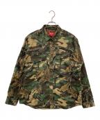 SUPREMEシュプリーム）の古着「Snap Work shirt Woodland Camo」｜オリーブ