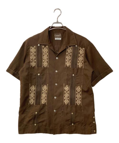 USED（ユーズド）USED (ユーズド) 60's キューバシャツ CAMPOS ブラウン サイズ:40の古着・服飾アイテム
