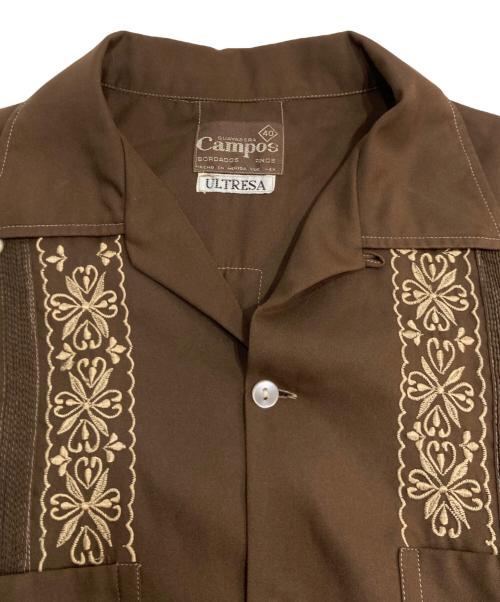 USED（ユーズド）USED (ユーズド) 60's キューバシャツ CAMPOS ブラウン サイズ:40の古着・服飾アイテム