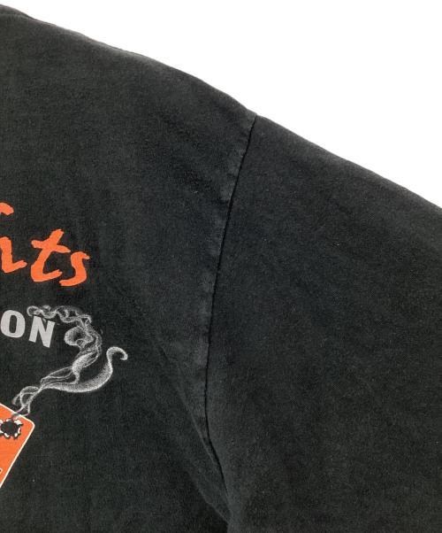 HARLEY-DAVIDSON（ハーレーダビッドソン）HARLEY-DAVIDSON (ハーレーダビッドソン) 00's ファイヤーパターンロングスリーブカットソー ブラック サイズ:記載なしの古着・服飾アイテム