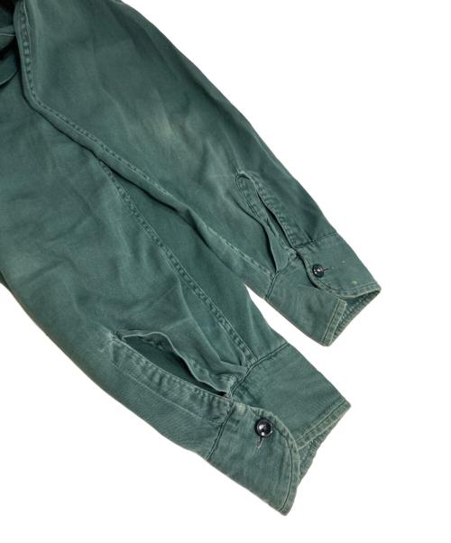 USED（ユーズド）USED (ユーズド) 50's~60's チェーンステッチワークシャツ グリーン サイズ:Mの古着・服飾アイテム
