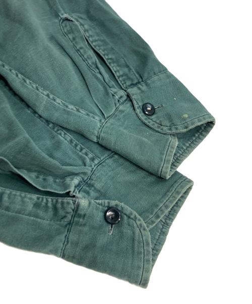 USED（ユーズド）USED (ユーズド) 50's~60's チェーンステッチワークシャツ グリーン サイズ:Mの古着・服飾アイテム