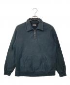 UNIVERSAL PRODUCTS.ユニバーサルプロダクツ）の古着「HALF ZIP SWEAT ハーフジップスウェット」｜ブラック