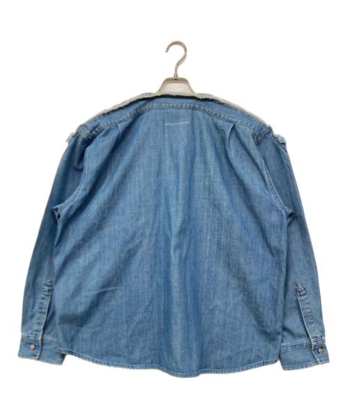 MM6 Maison Margiela（エムエムシックスメゾンマルジェラ）MM6 Maison Margiela (エムエムシックスメゾンマルジェラ) デニムルーズロングスリーブシャツ インディゴ サイズ:42の古着・服飾アイテム