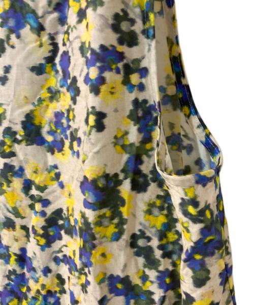 merlette（マーレット）merlette (マーレット) 花柄ティアードノースリーブワンピース イエロー サイズ:SMAの古着・服飾アイテム