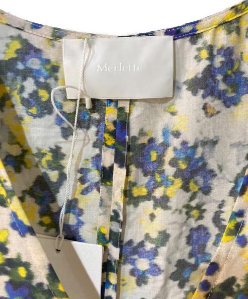 merlette（マーレット）merlette (マーレット) 花柄ティアードノースリーブワンピース イエロー サイズ:SMAの古着・服飾アイテム