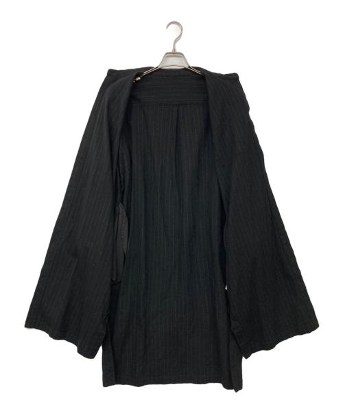 nest Robe（ネストローブ）nest Robe (ネストローブ) コットンウール バンドカラーシャツワンピース ブラック サイズ:Fの古着・服飾アイテム