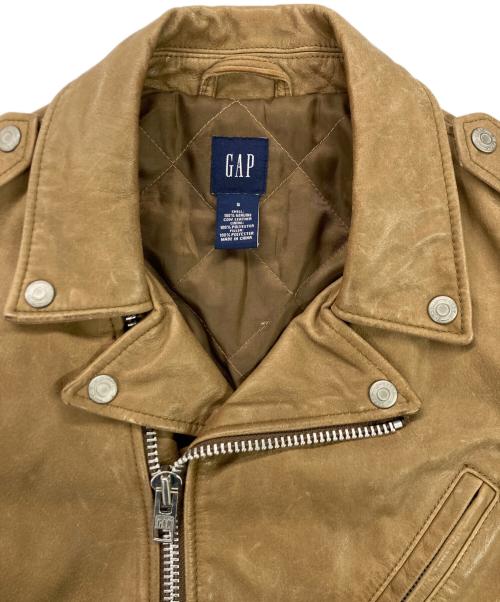 GAP（ギャップ）GAP (ギャップ) OLD GAP 00's ダブルライダースジャケット ベージュ サイズ:Sの古着・服飾アイテム