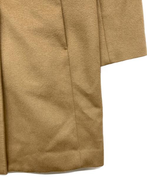 BLUE LABEL CRESTBRIDGE（ブルーレーベルクレストブリッジ）BLUE LABEL CRESTBRIDGE (ブルーレーベルクレストブリッジ) ファー付カシミヤコート ベージュ サイズ:38の古着・服飾アイテム