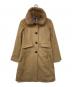 BLUE LABEL CRESTBRIDGE（ブルーレーベルクレストブリッジ）の古着「ファー付カシミヤコート」｜ベージュ