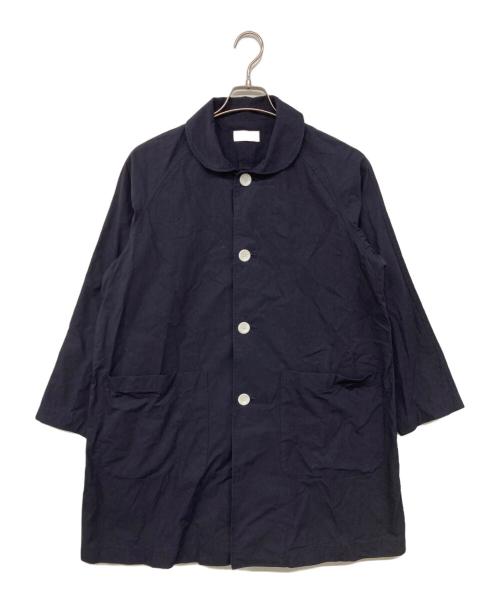 HUIS（ハウス）HUIS (ハウス) おへそステンカラーコート ネイビー サイズ:Fの古着・服飾アイテム