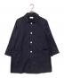 HUIS（ハウス）の古着「おへそステンカラーコート」｜ネイビー