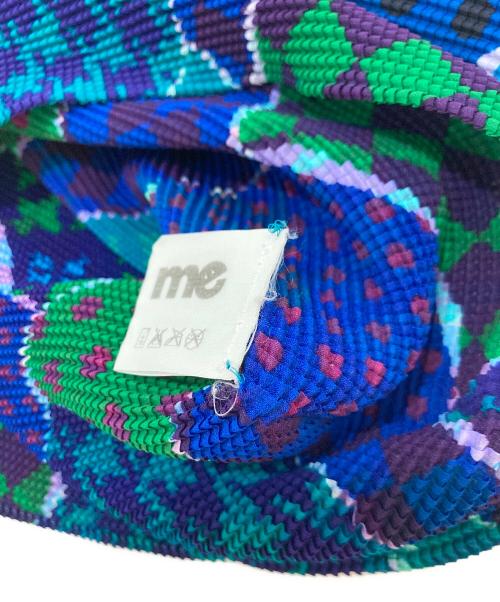 me ISSEY MIYAKE（ミーイッセイ ミヤケ）me ISSEY MIYAKE (ミーイッセイ ミヤケ) 総柄ハイネックS/Sトップス ブルー サイズ:記載なしの古着・服飾アイテム