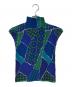 me ISSEY MIYAKE（ミーイッセイ ミヤケ）の古着「総柄ハイネックS/Sトップス」｜ブルー