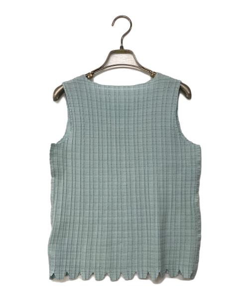ISSEY MIYAKE（イッセイミヤケ）ISSEY MIYAKE (イッセイミヤケ) 超音波カッティングプリーツ スカイブルー サイズ:Ｍの古着・服飾アイテム
