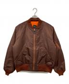 BEAMSビームス）の古着「リラックスフィット THERMOLITE(R) MA-1」｜バーガンディー